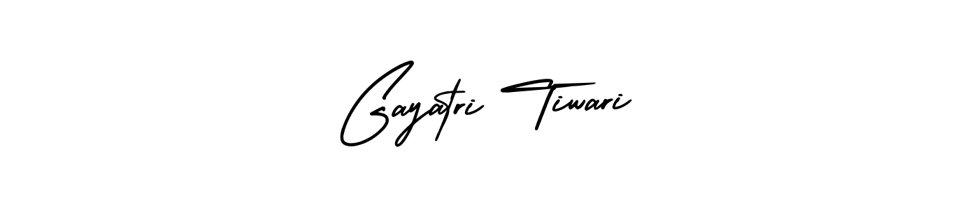 You should practise on your own different ways (AmerikaSignatureDemo-Regular) to write your name (Gayatri Tiwari) in signature. don't let someone else do it for you. Gayatri Tiwari signature style 3 images and pictures png