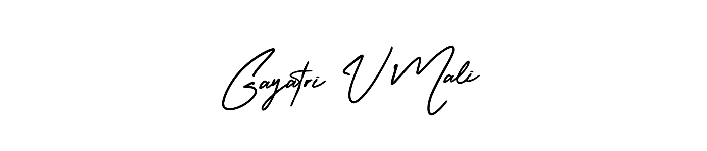 Make a beautiful signature design for name Gayatri V Mali. With this signature (AmerikaSignatureDemo-Regular) style, you can create a handwritten signature for free. Gayatri V Mali signature style 3 images and pictures png