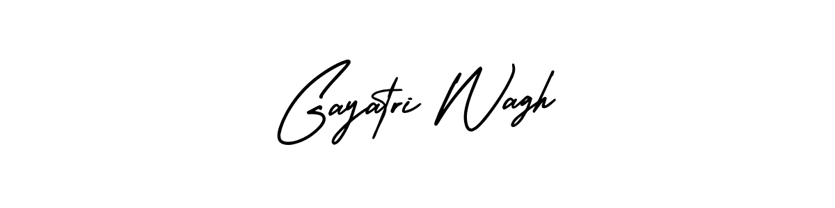 The best way (AmerikaSignatureDemo-Regular) to make a short signature is to pick only two or three words in your name. The name Gayatri Wagh include a total of six letters. For converting this name. Gayatri Wagh signature style 3 images and pictures png