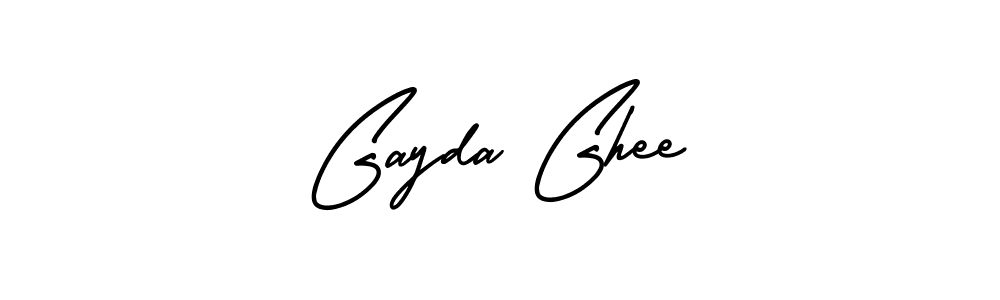 This is the best signature style for the Gayda Ghee name. Also you like these signature font (AmerikaSignatureDemo-Regular). Mix name signature. Gayda Ghee signature style 3 images and pictures png