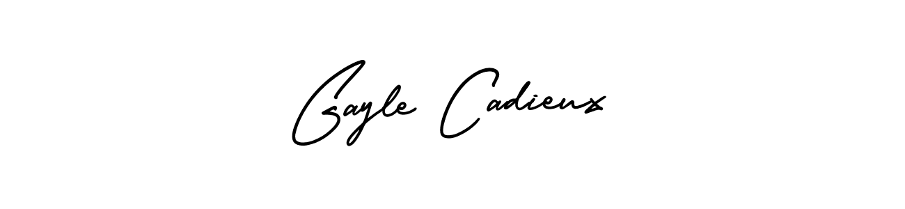 Create a beautiful signature design for name Gayle Cadieux. With this signature (AmerikaSignatureDemo-Regular) fonts, you can make a handwritten signature for free. Gayle Cadieux signature style 3 images and pictures png