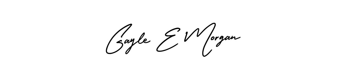 Create a beautiful signature design for name Gayle E Morgan. With this signature (AmerikaSignatureDemo-Regular) fonts, you can make a handwritten signature for free. Gayle E Morgan signature style 3 images and pictures png