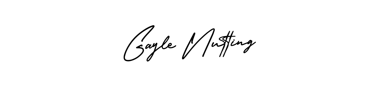 How to make Gayle Nutting signature? AmerikaSignatureDemo-Regular is a professional autograph style. Create handwritten signature for Gayle Nutting name. Gayle Nutting signature style 3 images and pictures png