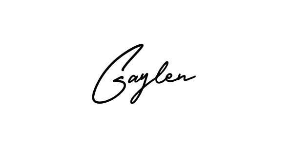 Design your own signature with our free online signature maker. With this signature software, you can create a handwritten (AmerikaSignatureDemo-Regular) signature for name Gaylen. Gaylen signature style 3 images and pictures png