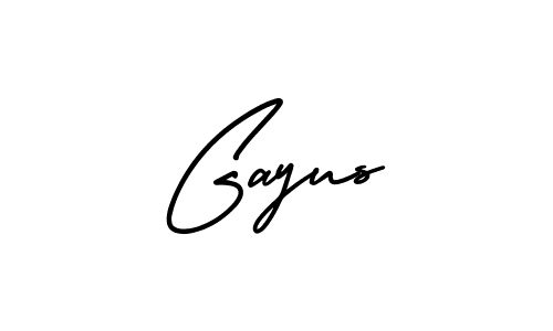 Make a beautiful signature design for name Gayus. With this signature (AmerikaSignatureDemo-Regular) style, you can create a handwritten signature for free. Gayus signature style 3 images and pictures png
