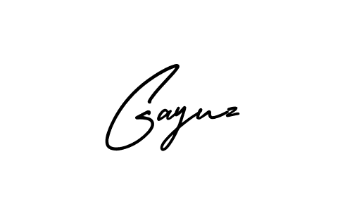 Make a beautiful signature design for name Gayuz. With this signature (AmerikaSignatureDemo-Regular) style, you can create a handwritten signature for free. Gayuz signature style 3 images and pictures png