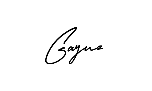 How to make Gayuz name signature. Use AmerikaSignatureDemo-Regular style for creating short signs online. This is the latest handwritten sign. Gayuz signature style 3 images and pictures png