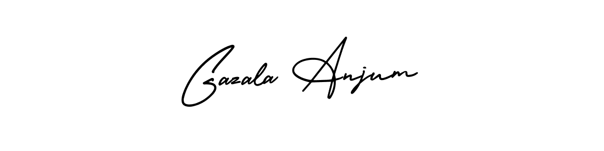 Use a signature maker to create a handwritten signature online. With this signature software, you can design (AmerikaSignatureDemo-Regular) your own signature for name Gazala Anjum. Gazala Anjum signature style 3 images and pictures png