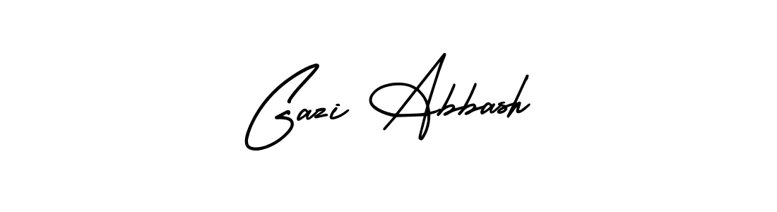 Gazi Abbash stylish signature style. Best Handwritten Sign (AmerikaSignatureDemo-Regular) for my name. Handwritten Signature Collection Ideas for my name Gazi Abbash. Gazi Abbash signature style 3 images and pictures png