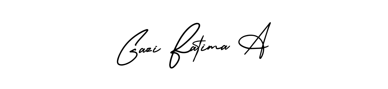 if you are searching for the best signature style for your name Gazi Fatima A. so please give up your signature search. here we have designed multiple signature styles  using AmerikaSignatureDemo-Regular. Gazi Fatima A signature style 3 images and pictures png