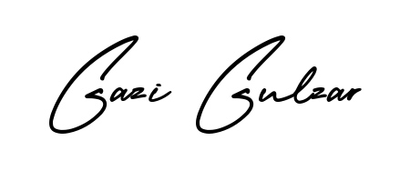 Express your personality with a custom Gazi Gulzar signature crafted with AmerikaSignatureDemo-Regular typography. Free transparent PNG download available. Gazi Gulzar signature style 3 images and pictures png