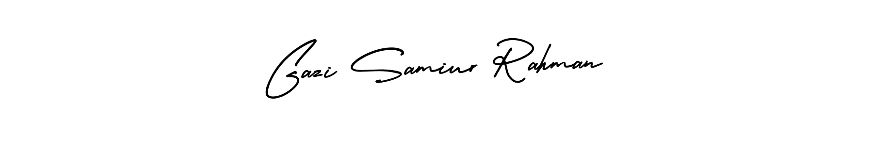 How to make Gazi Samiur Rahman name signature. Use AmerikaSignatureDemo-Regular style for creating short signs online. This is the latest handwritten sign. Gazi Samiur Rahman signature style 3 images and pictures png