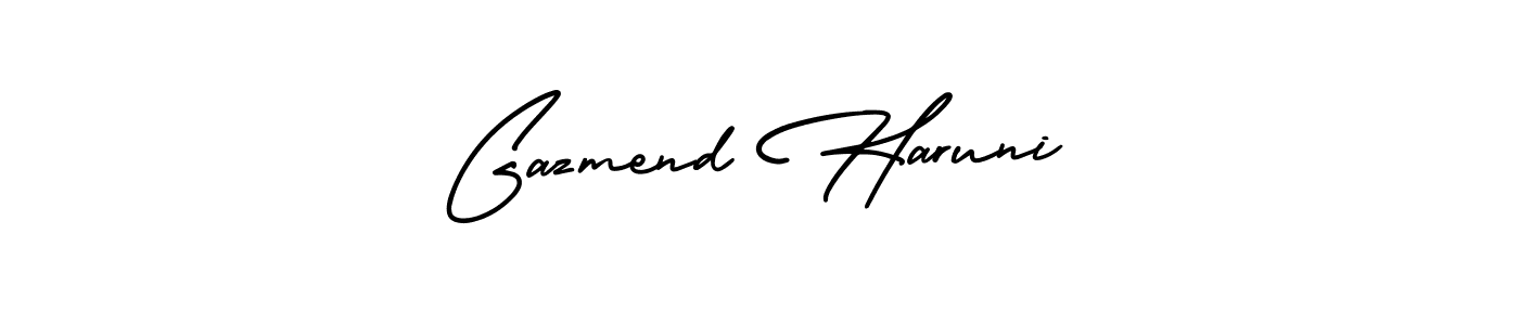 Check out images of Autograph of Gazmend Haruni name. Actor Gazmend Haruni Signature Style. AmerikaSignatureDemo-Regular is a professional sign style online. Gazmend Haruni signature style 3 images and pictures png