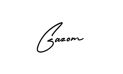 Design your own signature with our free online signature maker. With this signature software, you can create a handwritten (AmerikaSignatureDemo-Regular) signature for name Gazom. Gazom signature style 3 images and pictures png