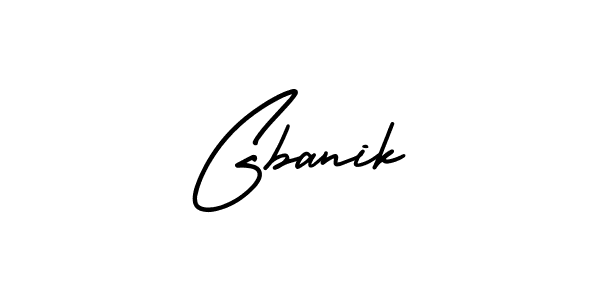 Use a signature maker to create a handwritten signature online. With this signature software, you can design (AmerikaSignatureDemo-Regular) your own signature for name Gbanik. Gbanik signature style 3 images and pictures png