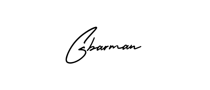 How to make Gbarman name signature. Use AmerikaSignatureDemo-Regular style for creating short signs online. This is the latest handwritten sign. Gbarman signature style 3 images and pictures png