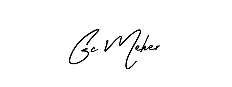 The best way (AmerikaSignatureDemo-Regular) to make a short signature is to pick only two or three words in your name. The name Gc Meher include a total of six letters. For converting this name. Gc Meher signature style 3 images and pictures png