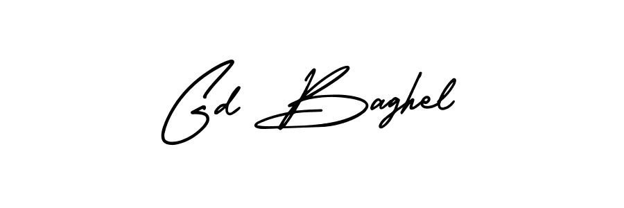 The best way (AmerikaSignatureDemo-Regular) to make a short signature is to pick only two or three words in your name. The name Gd Baghel include a total of six letters. For converting this name. Gd Baghel signature style 3 images and pictures png