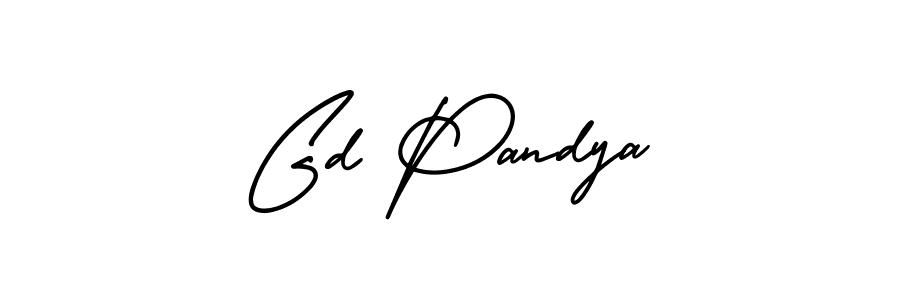 AmerikaSignatureDemo-Regular is a professional signature style that is perfect for those who want to add a touch of class to their signature. It is also a great choice for those who want to make their signature more unique. Get Gd Pandya name to fancy signature for free. Gd Pandya signature style 3 images and pictures png