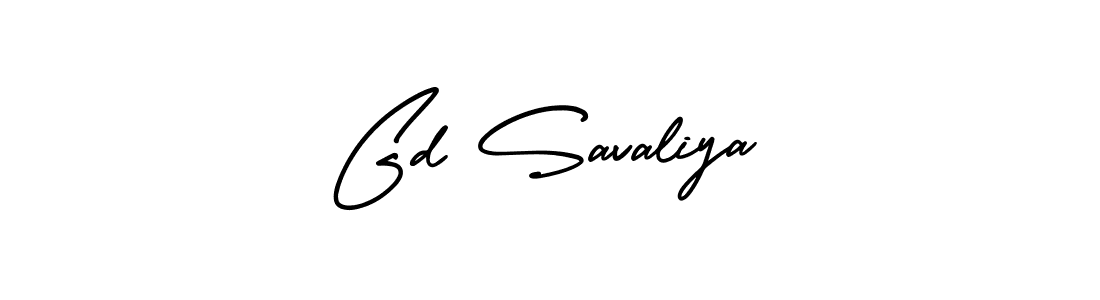 It looks lik you need a new signature style for name Gd Savaliya. Design unique handwritten (AmerikaSignatureDemo-Regular) signature with our free signature maker in just a few clicks. Gd Savaliya signature style 3 images and pictures png