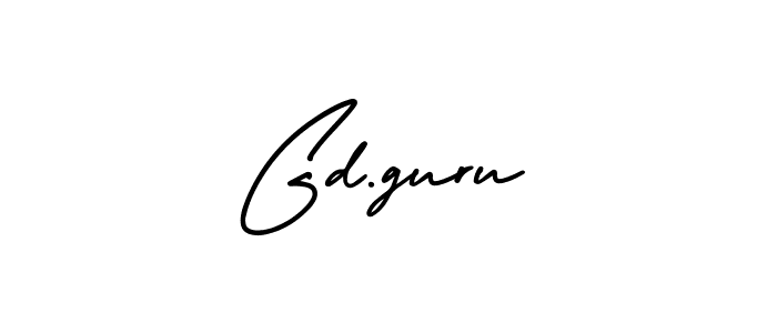 How to make Gd.guru name signature. Use AmerikaSignatureDemo-Regular style for creating short signs online. This is the latest handwritten sign. Gd.guru signature style 3 images and pictures png