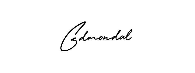 You should practise on your own different ways (AmerikaSignatureDemo-Regular) to write your name (Gdmondal) in signature. don't let someone else do it for you. Gdmondal signature style 3 images and pictures png