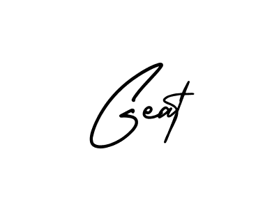 How to make Geat name signature. Use AmerikaSignatureDemo-Regular style for creating short signs online. This is the latest handwritten sign. Geat signature style 3 images and pictures png