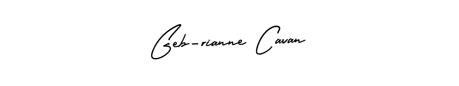 How to make Geb-rianne Cavan name signature. Use AmerikaSignatureDemo-Regular style for creating short signs online. This is the latest handwritten sign. Geb-rianne Cavan signature style 3 images and pictures png