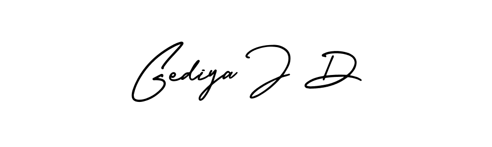 Similarly AmerikaSignatureDemo-Regular is the best handwritten signature design. Signature creator online .You can use it as an online autograph creator for name Gediya J D. Gediya J D signature style 3 images and pictures png