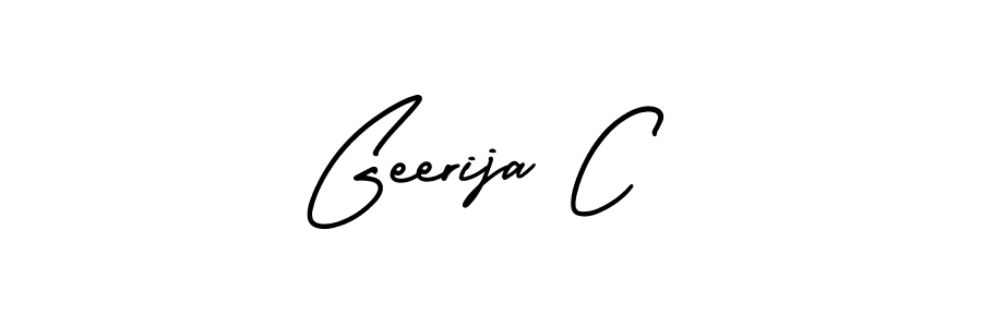 This is the best signature style for the Geerija C name. Also you like these signature font (AmerikaSignatureDemo-Regular). Mix name signature. Geerija C signature style 3 images and pictures png