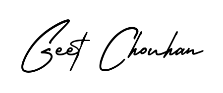 The AmerikaSignatureDemo-Regular font transforms the name Geet Chouhan into an executive sign with sharp precision and distinguished character. Geet Chouhan signature style 3 images and pictures png