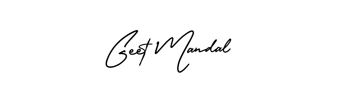 It looks lik you need a new signature style for name Geet Mandal. Design unique handwritten (AmerikaSignatureDemo-Regular) signature with our free signature maker in just a few clicks. Geet Mandal signature style 3 images and pictures png