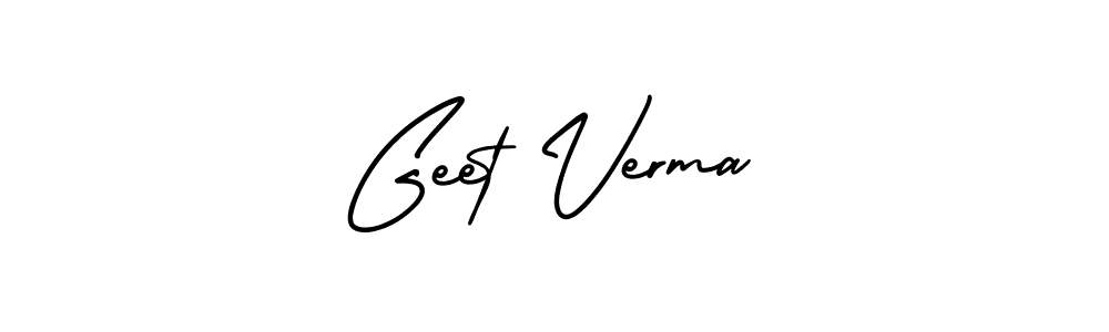 Make a beautiful signature design for name Geet Verma. With this signature (AmerikaSignatureDemo-Regular) style, you can create a handwritten signature for free. Geet Verma signature style 3 images and pictures png