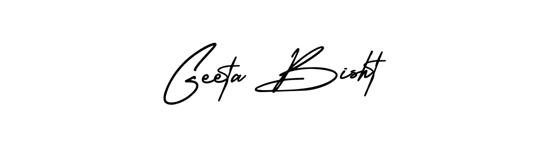 Make a beautiful signature design for name Geeta Bisht. With this signature (AmerikaSignatureDemo-Regular) style, you can create a handwritten signature for free. Geeta Bisht signature style 3 images and pictures png