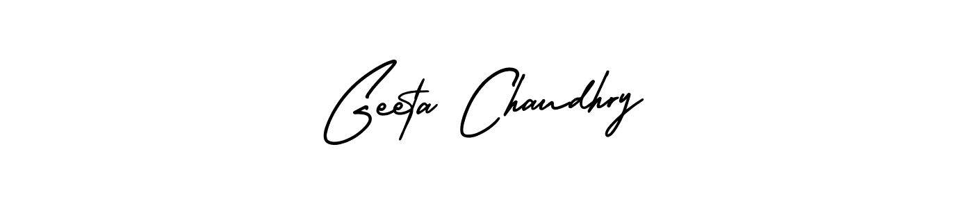 Geeta Chaudhry stylish signature style. Best Handwritten Sign (AmerikaSignatureDemo-Regular) for my name. Handwritten Signature Collection Ideas for my name Geeta Chaudhry. Geeta Chaudhry signature style 3 images and pictures png