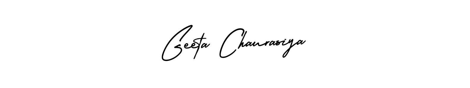 The best way (AmerikaSignatureDemo-Regular) to make a short signature is to pick only two or three words in your name. The name Geeta Chaurasiya include a total of six letters. For converting this name. Geeta Chaurasiya signature style 3 images and pictures png