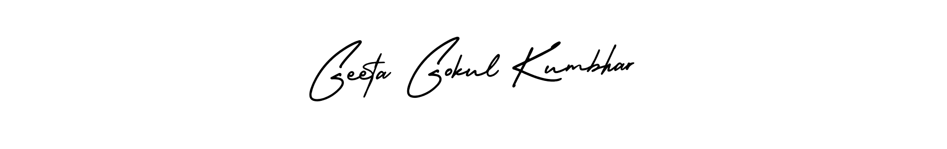Use a signature maker to create a handwritten signature online. With this signature software, you can design (AmerikaSignatureDemo-Regular) your own signature for name Geeta Gokul Kumbhar. Geeta Gokul Kumbhar signature style 3 images and pictures png