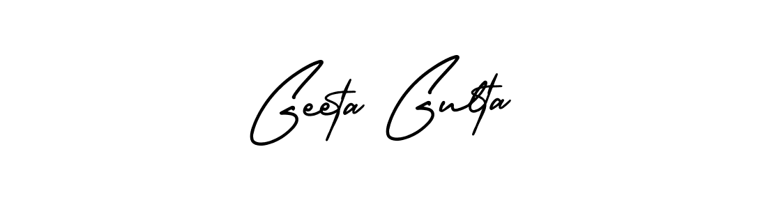 Make a short Geeta Gulta signature style. Manage your documents anywhere anytime using AmerikaSignatureDemo-Regular. Create and add eSignatures, submit forms, share and send files easily. Geeta Gulta signature style 3 images and pictures png