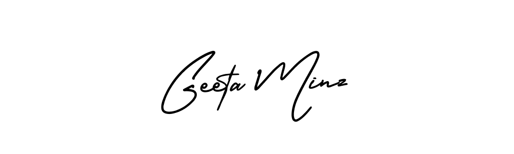 Design your own signature with our free online signature maker. With this signature software, you can create a handwritten (AmerikaSignatureDemo-Regular) signature for name Geeta Minz. Geeta Minz signature style 3 images and pictures png