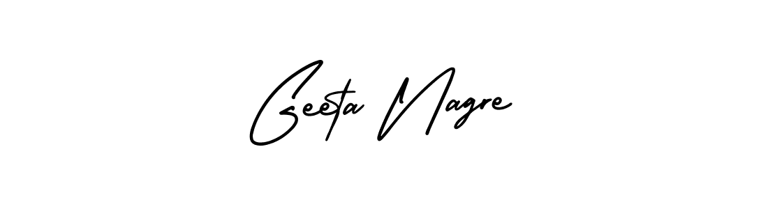 Geeta Nagre stylish signature style. Best Handwritten Sign (AmerikaSignatureDemo-Regular) for my name. Handwritten Signature Collection Ideas for my name Geeta Nagre. Geeta Nagre signature style 3 images and pictures png