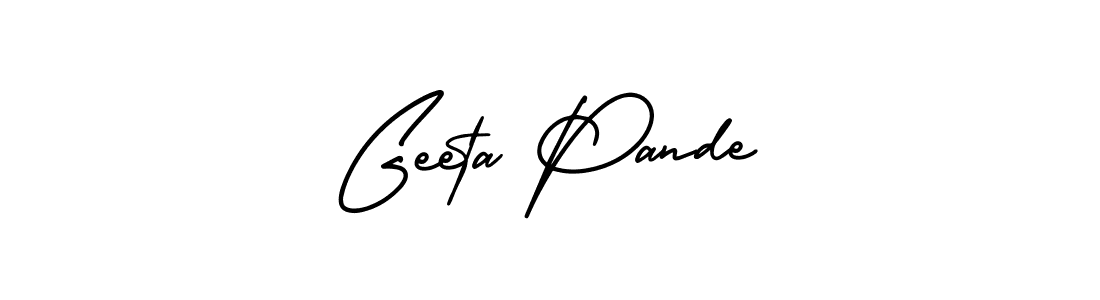 Geeta Pande stylish signature style. Best Handwritten Sign (AmerikaSignatureDemo-Regular) for my name. Handwritten Signature Collection Ideas for my name Geeta Pande. Geeta Pande signature style 3 images and pictures png