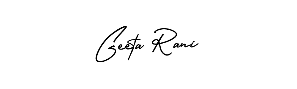 Make a beautiful signature design for name Geeta Rani. With this signature (AmerikaSignatureDemo-Regular) style, you can create a handwritten signature for free. Geeta Rani signature style 3 images and pictures png