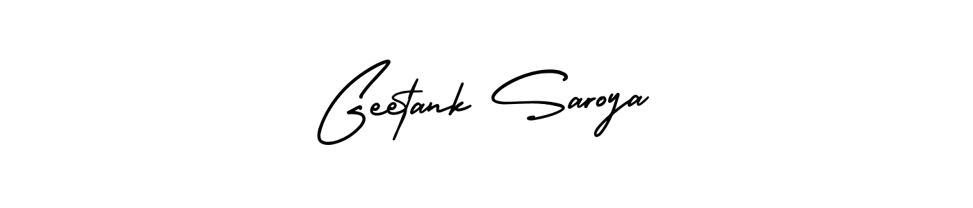 AmerikaSignatureDemo-Regular is a professional signature style that is perfect for those who want to add a touch of class to their signature. It is also a great choice for those who want to make their signature more unique. Get Geetank Saroya name to fancy signature for free. Geetank Saroya signature style 3 images and pictures png