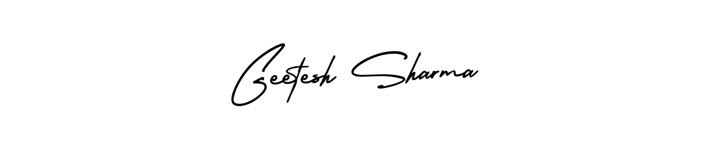 How to make Geetesh Sharma name signature. Use AmerikaSignatureDemo-Regular style for creating short signs online. This is the latest handwritten sign. Geetesh Sharma signature style 3 images and pictures png