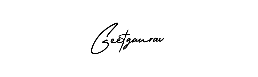 How to make Geetgaurav name signature. Use AmerikaSignatureDemo-Regular style for creating short signs online. This is the latest handwritten sign. Geetgaurav signature style 3 images and pictures png