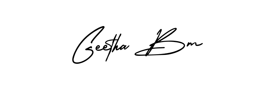 Also we have Geetha Bm name is the best signature style. Create professional handwritten signature collection using AmerikaSignatureDemo-Regular autograph style. Geetha Bm signature style 3 images and pictures png