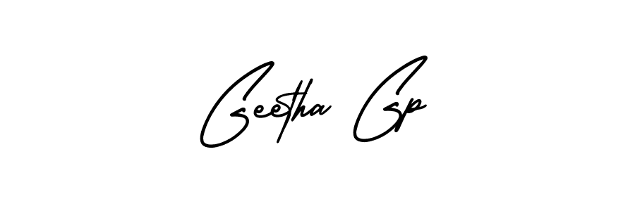 Make a beautiful signature design for name Geetha Gp. With this signature (AmerikaSignatureDemo-Regular) style, you can create a handwritten signature for free. Geetha Gp signature style 3 images and pictures png