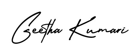 An effortless, minimalist signature concept for Geetha Kumari using AmerikaSignatureDemo-Regular design. Clean lines that look great on any document. Geetha Kumari signature style 3 images and pictures png