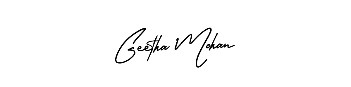 How to make Geetha Mohan name signature. Use AmerikaSignatureDemo-Regular style for creating short signs online. This is the latest handwritten sign. Geetha Mohan signature style 3 images and pictures png