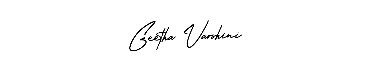 It looks lik you need a new signature style for name Geetha Varshini. Design unique handwritten (AmerikaSignatureDemo-Regular) signature with our free signature maker in just a few clicks. Geetha Varshini signature style 3 images and pictures png